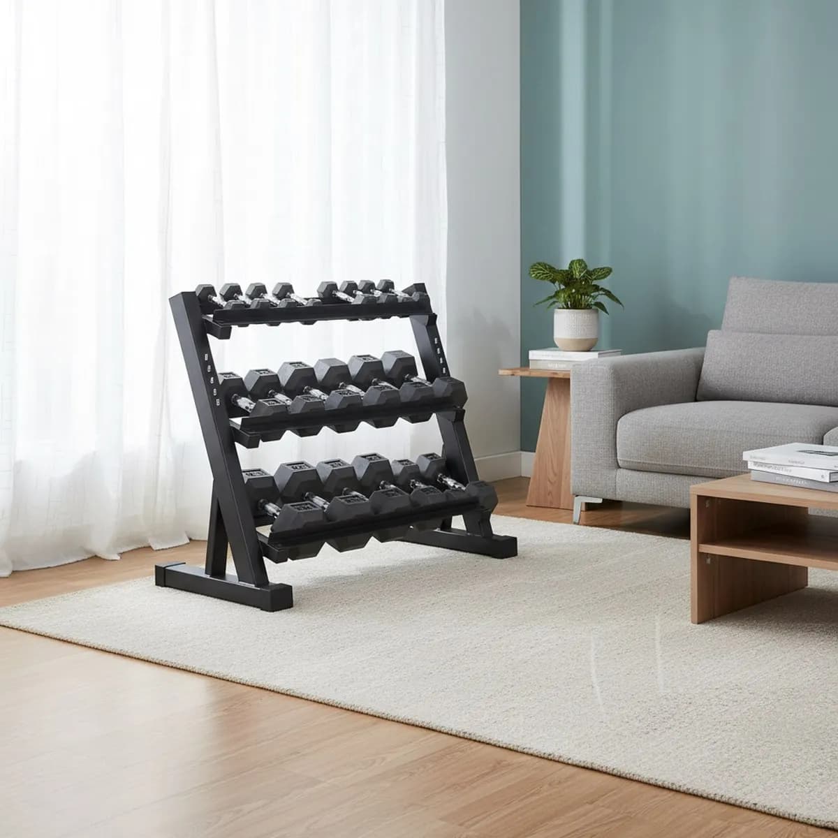 Adjustable Weight Rack Dumbbell Kettlebell Plate Storage