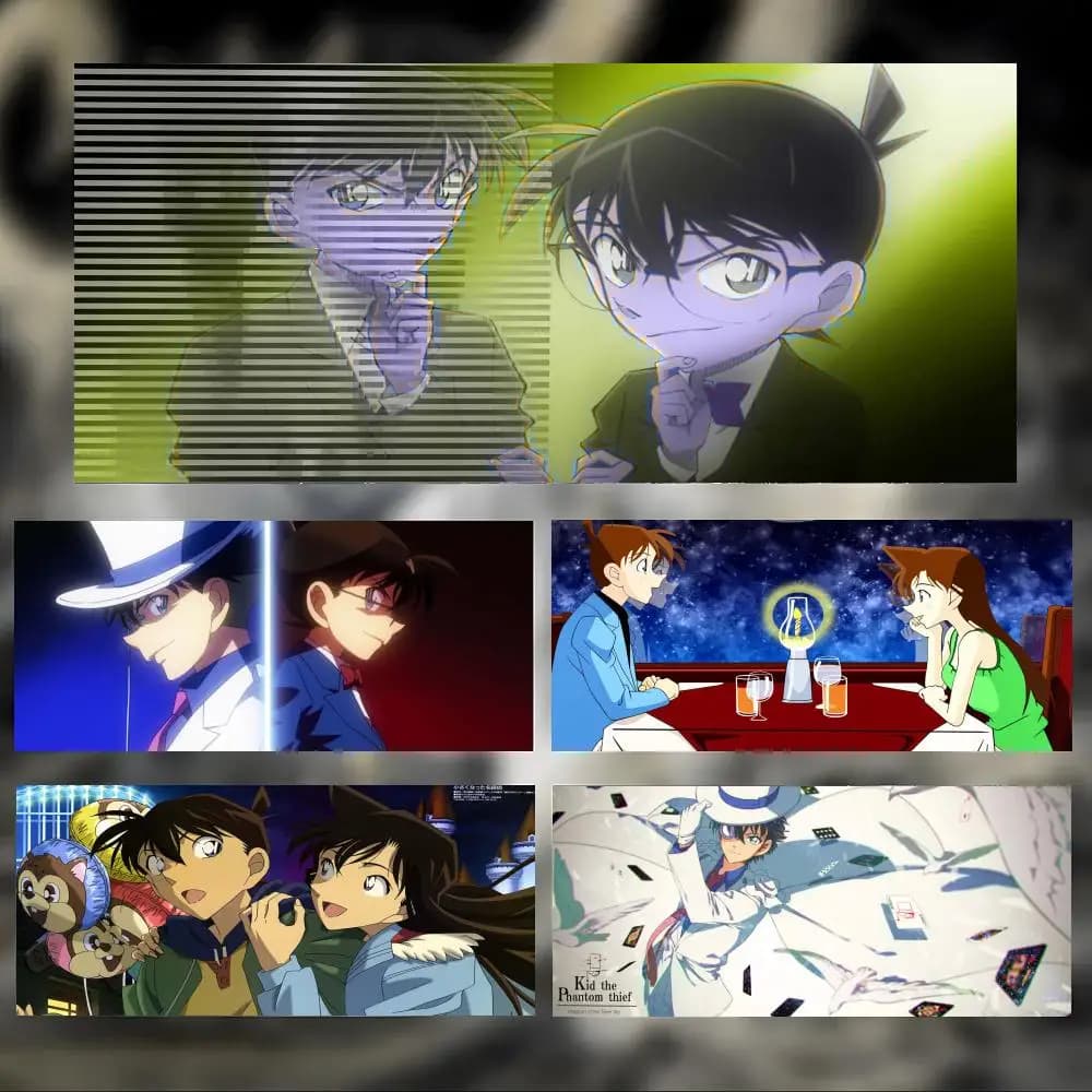 Tappetino per mouse Smart Classic Anime D-Detective Conan, grande e spesso, con bordi cuciti, per PC