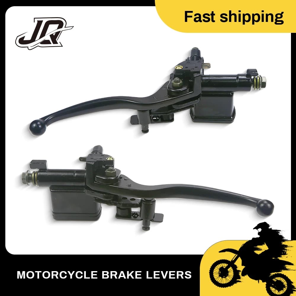 Leva Frizione e Pompa Sinistra Destra Universale per Moto da Cross ATV Quad 50cc-250cc Leva Freno Idraulico a Cilindro