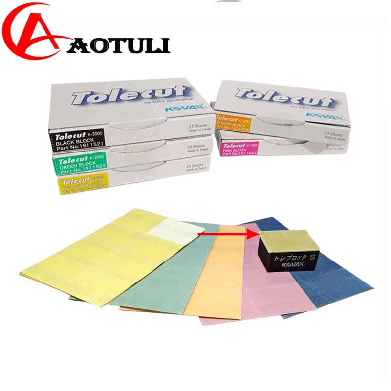 Vero Giappone KOVAX Toledout Carta vetrata per riparazioni di bellezza tagliata in 8 pezzi utilizzata per carta vetrata per lucidatura auto 800/1200/1500/2000/3000