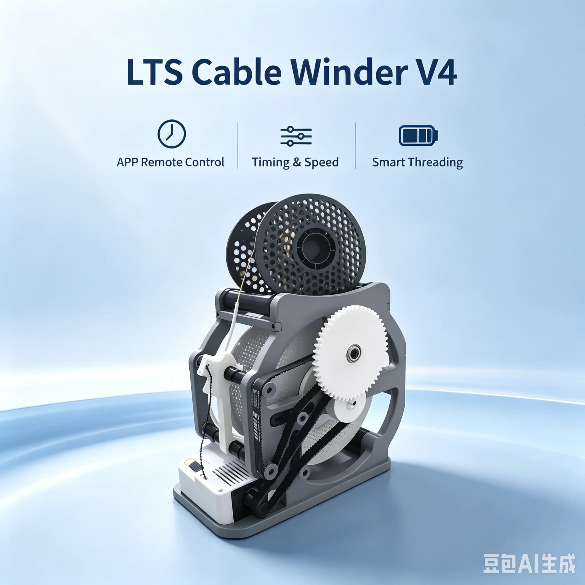 LTS Respooler V4 Filament Rewinder 3D Printing Spool Winder Automatic Filament Organizer Sorting Tool for PLA PETG ABS TPU Consu