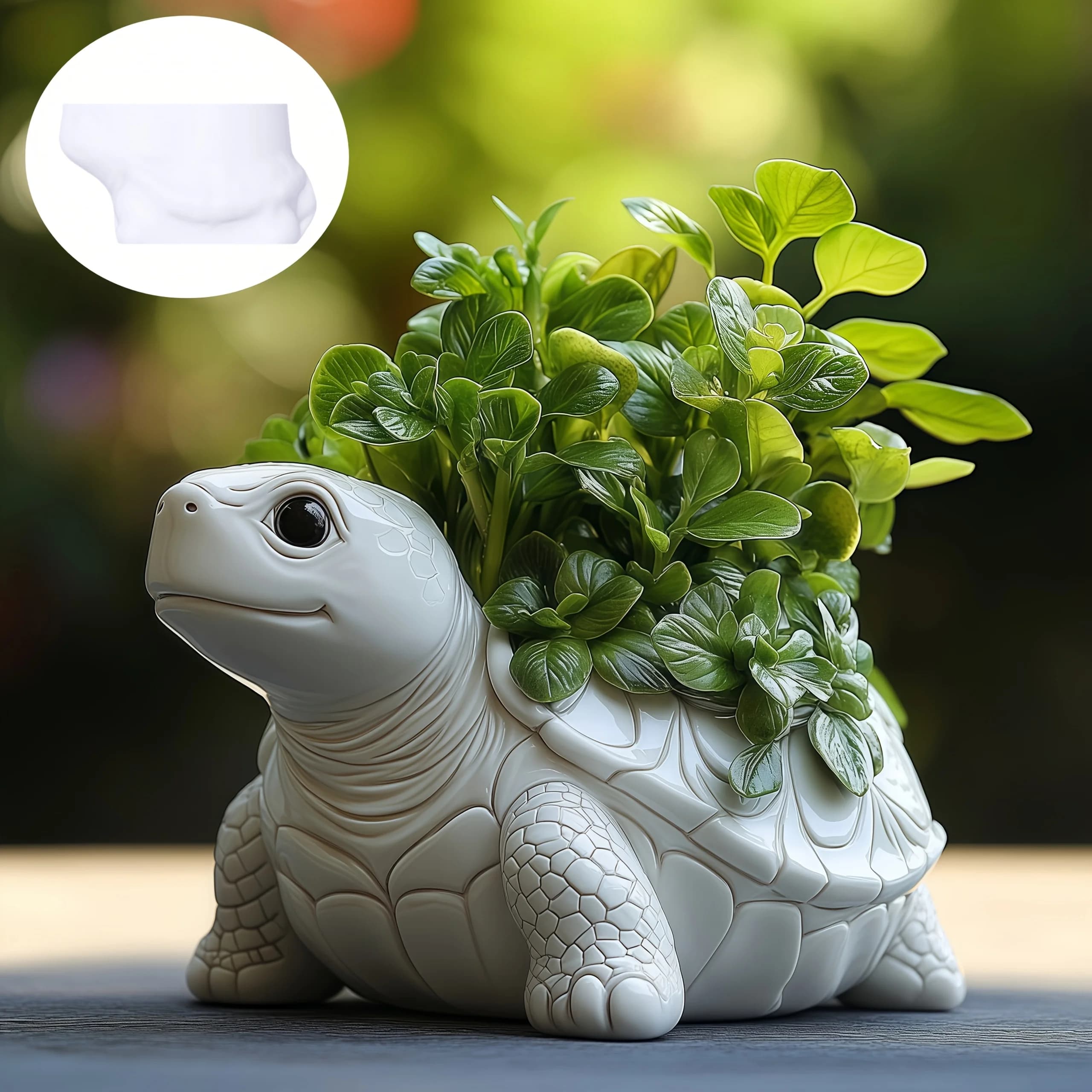 Stampo in silicone per vaso di piante grasse a forma di tartaruga, stampo in resina per contenitore a forma di tartaruga, stampo in cemento per portacandele a forma di tartaruga, stampi in gesso per tartarughe