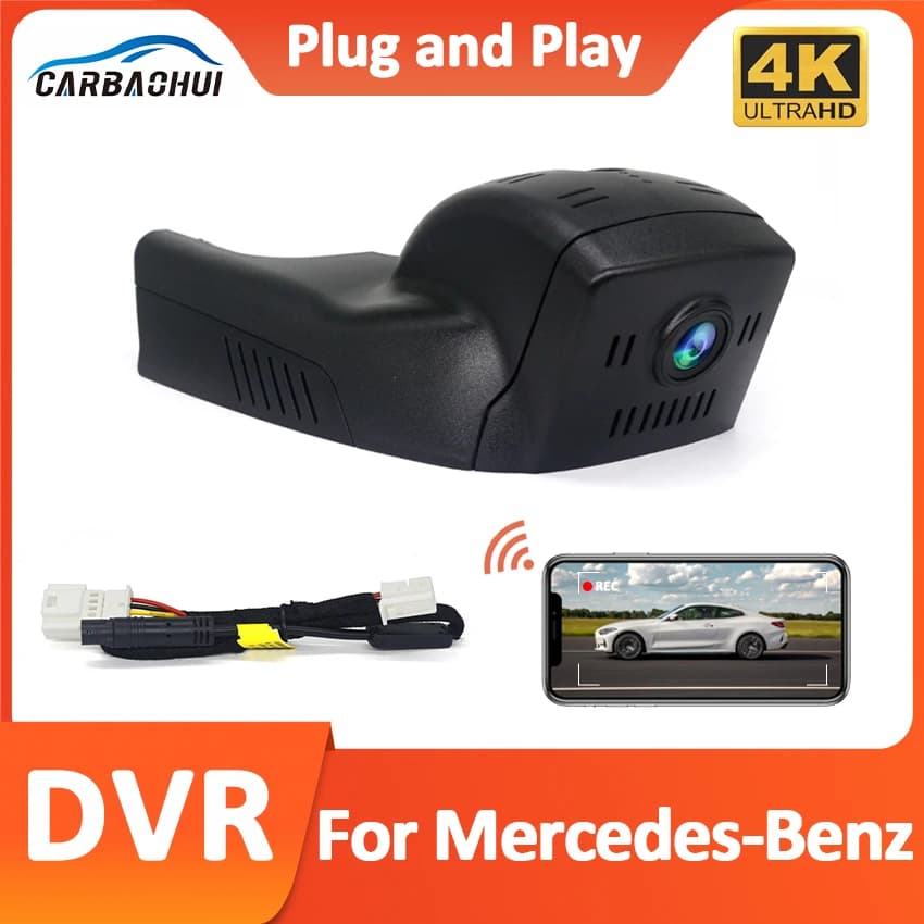 DVR per auto 4K HD 2160P Plug and Play con Wifi per Mercedes Benz GLA x156, Mercedes Benz CLA w117, Mercedes Benz Classe A w176 w177