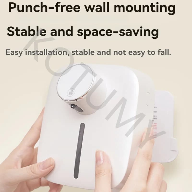 USB rechargeable temperature display wall mounted automatic soap dispenser LED digital display screen