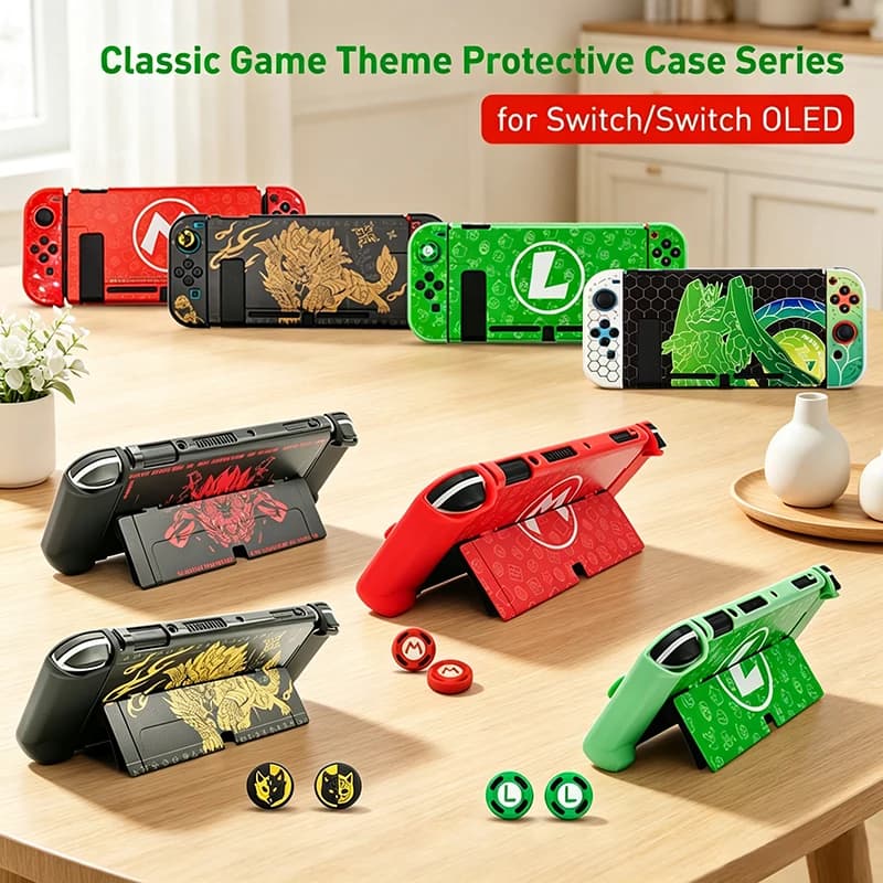 For NS Switch Joy -Con Console Shell Hard Case Dockable Protective Housing Thin Cover Skin NS Switch OLED Game Accessories