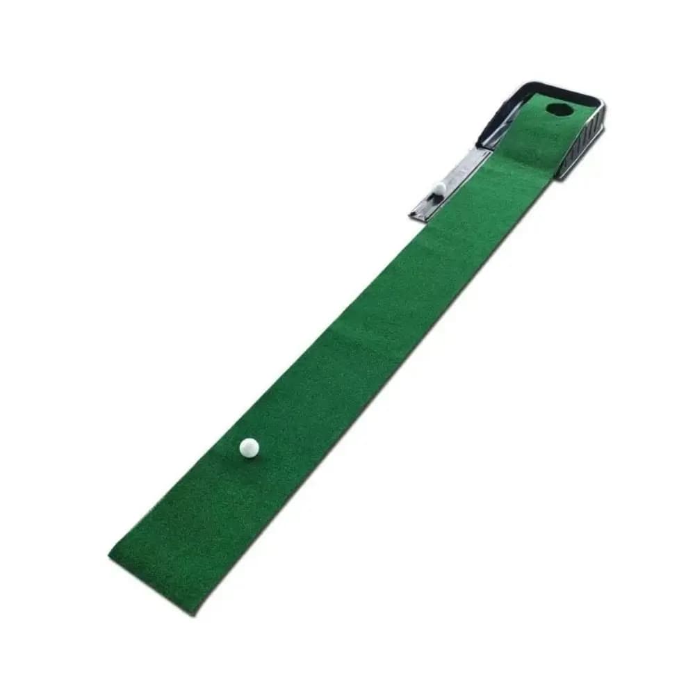 Tappetino da Golf con Ritorno Automatico della Palla, Attrezzatura per Allenamento, Ausilio per il Putting, Tappetino da Putting Green con Buche e Pendenza, Trainer per Fairway