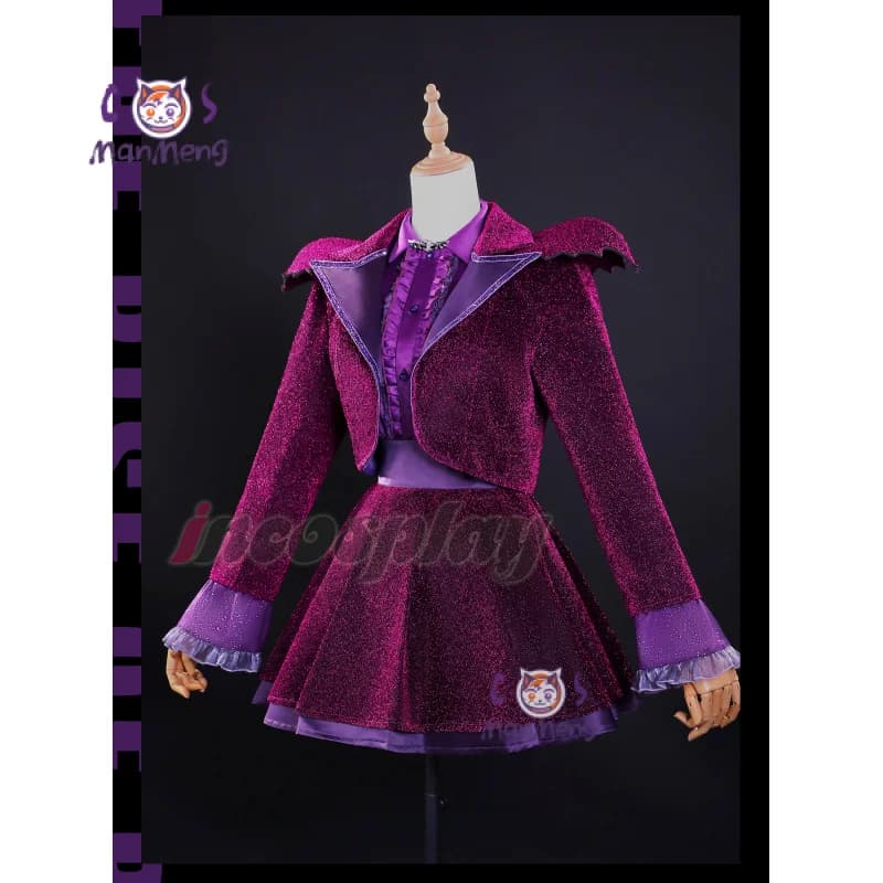 Vampirina Cosplay Costume per adolescenti Anime Vampiro Carnevale di Halloween Nuovo simpatico abito viola Calzini Cappotto Prop occhiali da sole Abito da donna