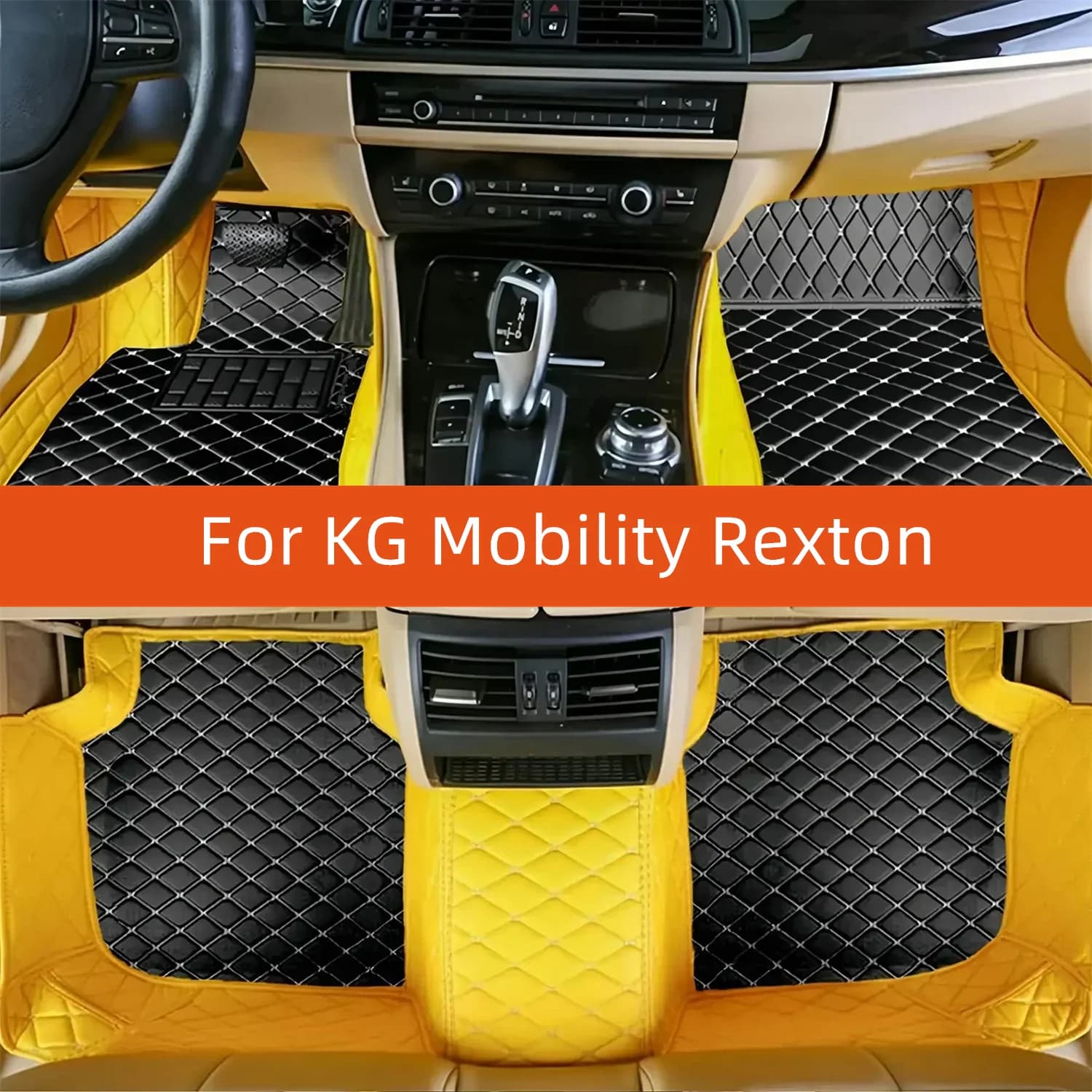 Tappetino per auto in pelle personalizzato per KG Mobility Rexton 2023 2024 2025 2026 2027 Tappetino per auto Accessori interni