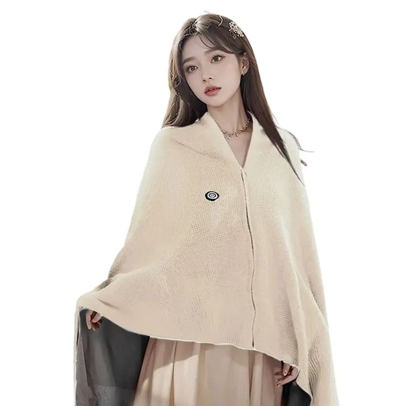 【GRATEFUL】Coperta Elettrica Indossabile con 3 Livelli di Riscaldamento, USB, per Inverno, Casa, Ufficio, Esterni, Materasso Riscaldante