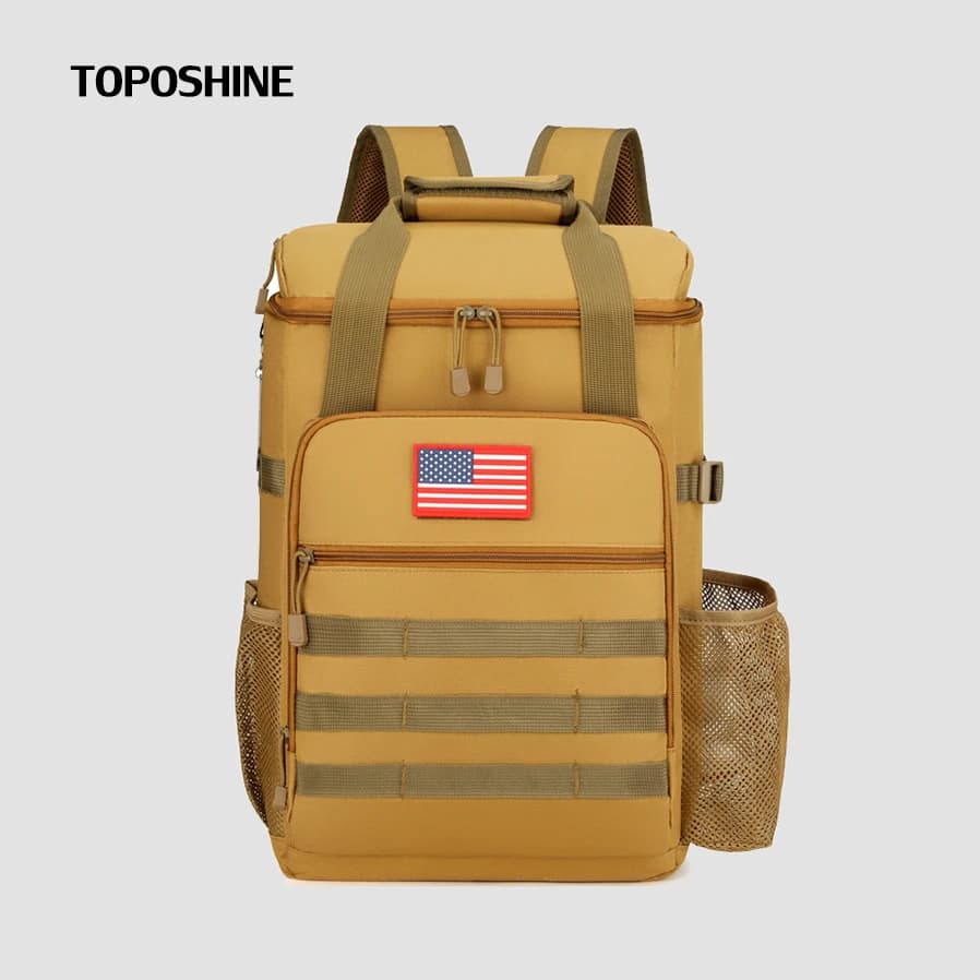 Zaino tattico Toposhine da 25 litri per donna/uomo, escursionismo all'aperto, taglio laser, zaino da scuola, zaino da palestra con doppio portabicchieri