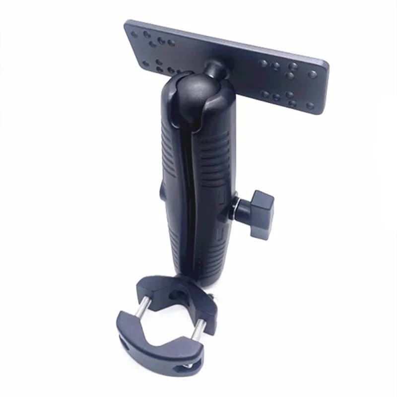 1.5 inch rubber ball base torque tube clamp with double grip arm for Fish Finder support for boat with Garmin/Lowrance RAM mounting
