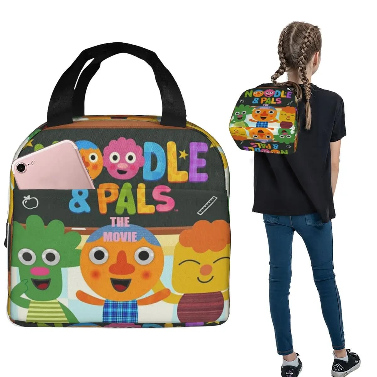 Noodle And Pals Micro Super Simple Cool Insulated Lunch Bag for Women Kids Portable Food Boxes Thermal Lunch Box Tote