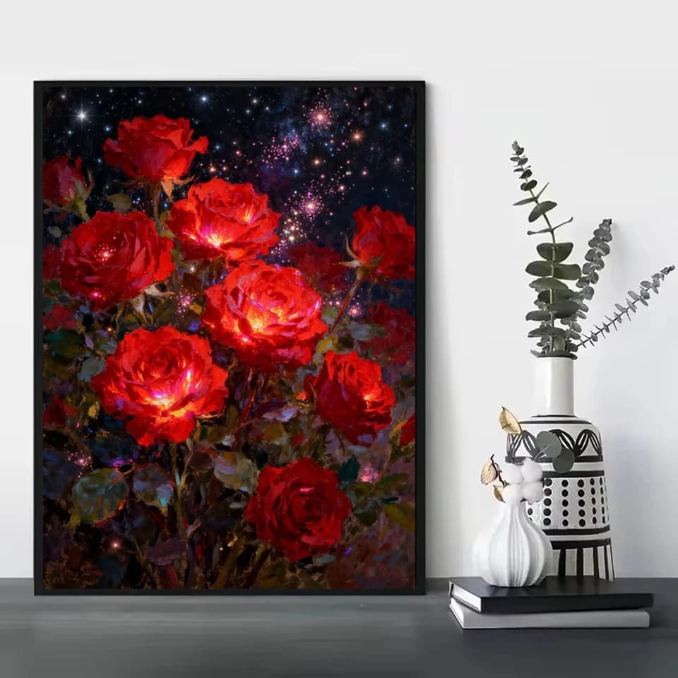 Pittura Diamante Senza Cornice, 2026 Ricamo Fiore Rosa, Mosaico Completo Quadrato e Rotondo, Nuovo Arrivo, Decorazione Casa, Punto Croce