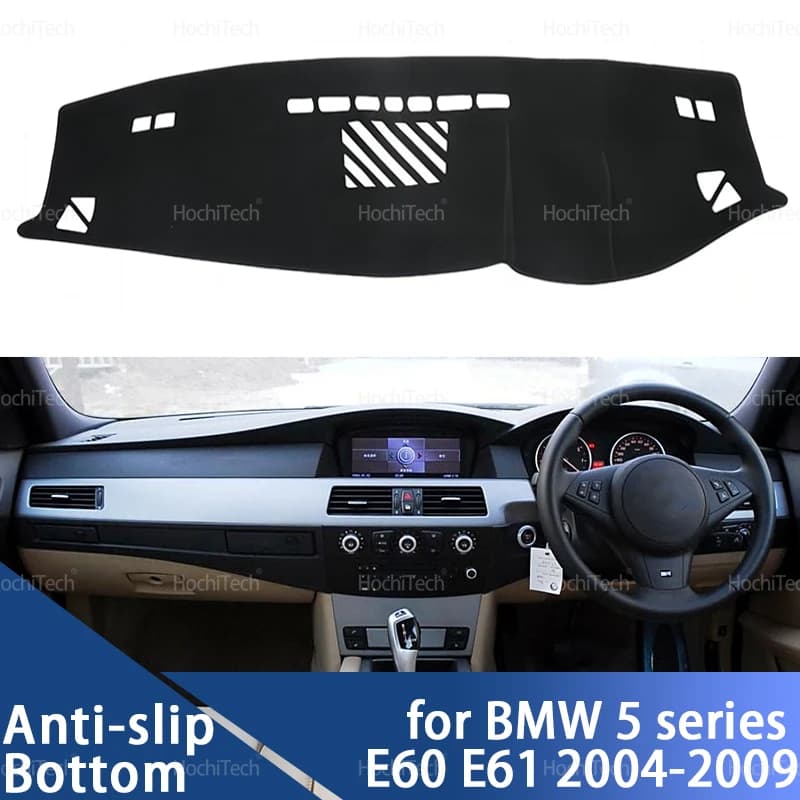 Copertura del cruscotto dell'auto Evitare la luce Pad Strumento Piattaforma Copertura Zerbino Tappeto per BMW Serie 5 E60 E61 2004 2005 2006 2007 2008 2009