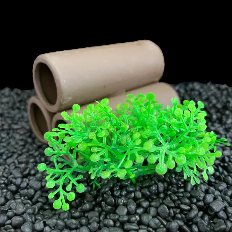 10 Pieces of Small Artificial Plastic Plants for Aquarium, Diving Decoration, Fin Grass for Fish Bath, Aquarium Ornament