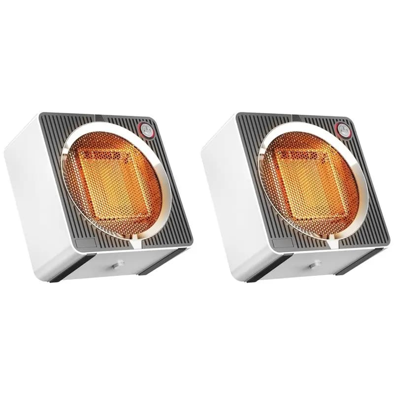 A58Z 2X Electric Heater 500W Electric Heater Portable PTC Heating Home Small Intelligent Air Heater Cooler EU Plug