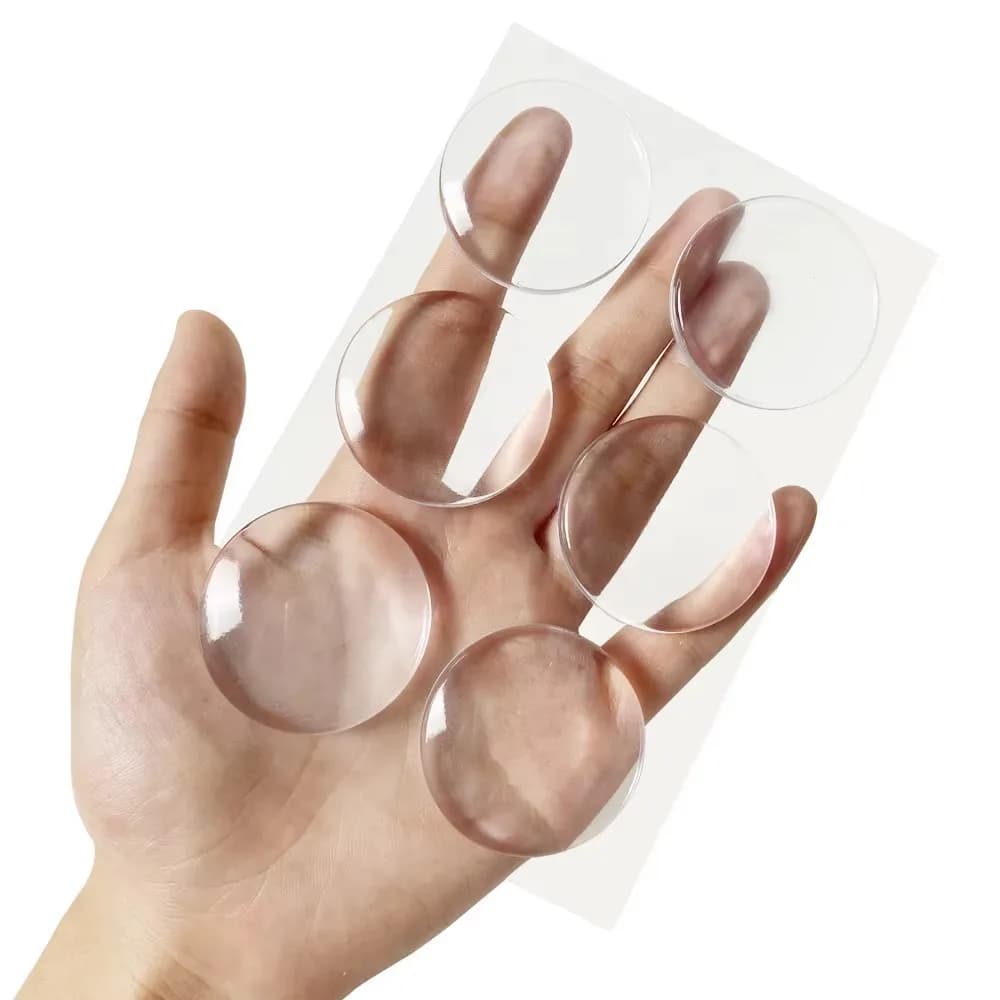 6 Pezzi Paracolpi Trasparenti in Silicone per Maniglie, Autoadesivi, Silenziosi, Antiurto, Protezioni da Parete per la Casa
