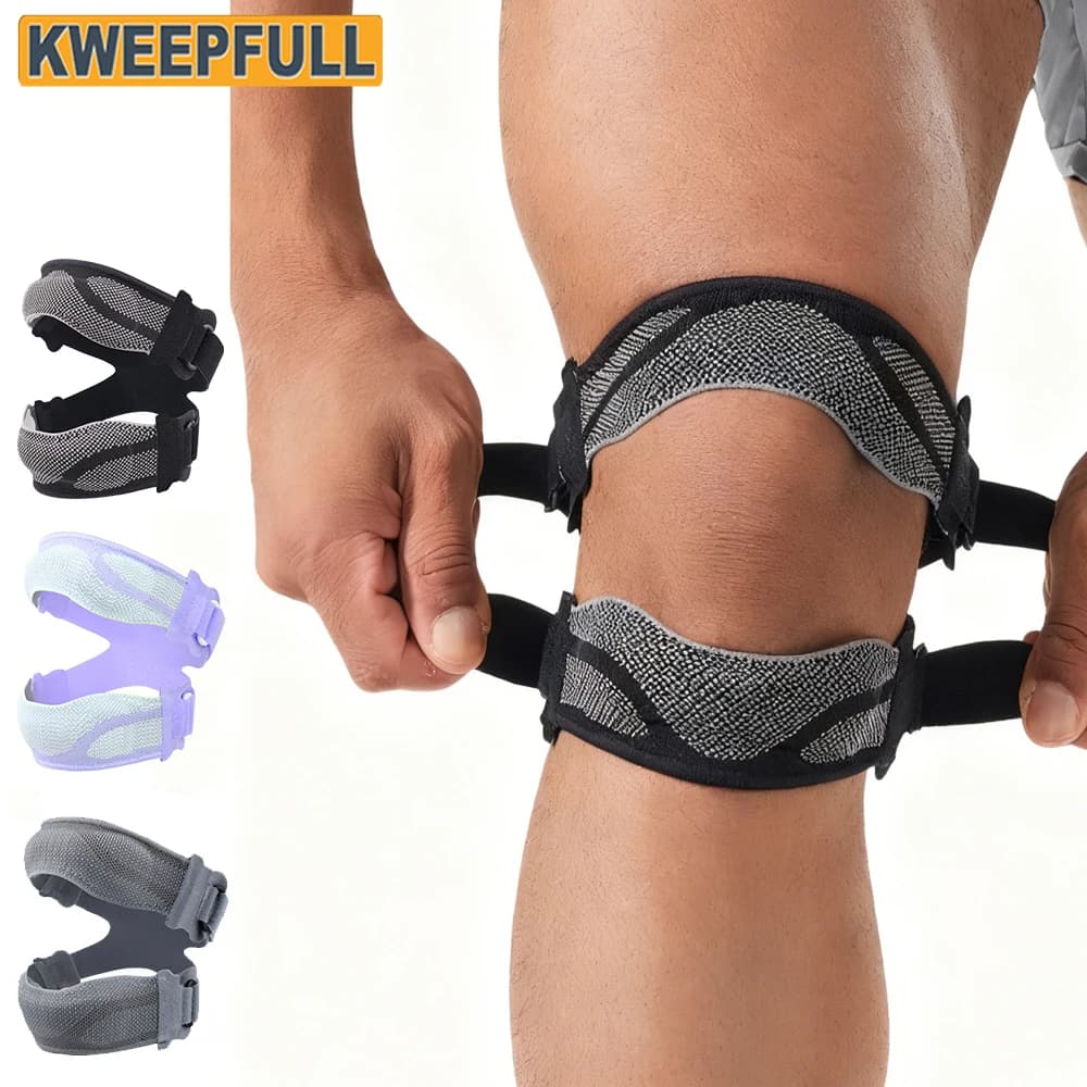 Supporto per Ginocchio con Fascia di Sostegno per Uomo e Donna, 1 Pezzo, Cinturino Professionale per Tendini, Lesioni al Menisco, MCL, ACL, Sollievo dal Dolore da Artrite
