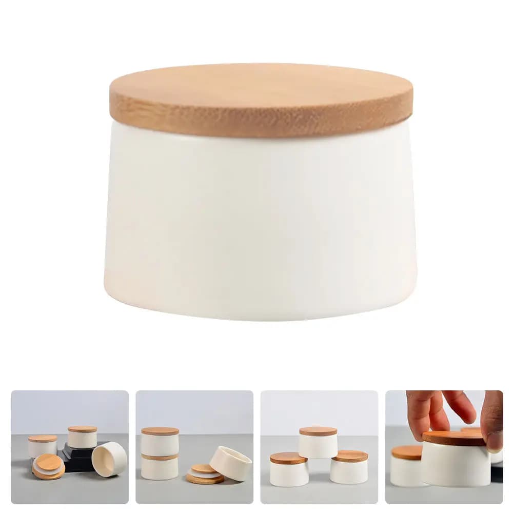 Ceramic Face Cream Jars Set Empty Refillable Storage Containers for Eyeshadow Creams Balms Ointments Lotions Powder Tea Leaves