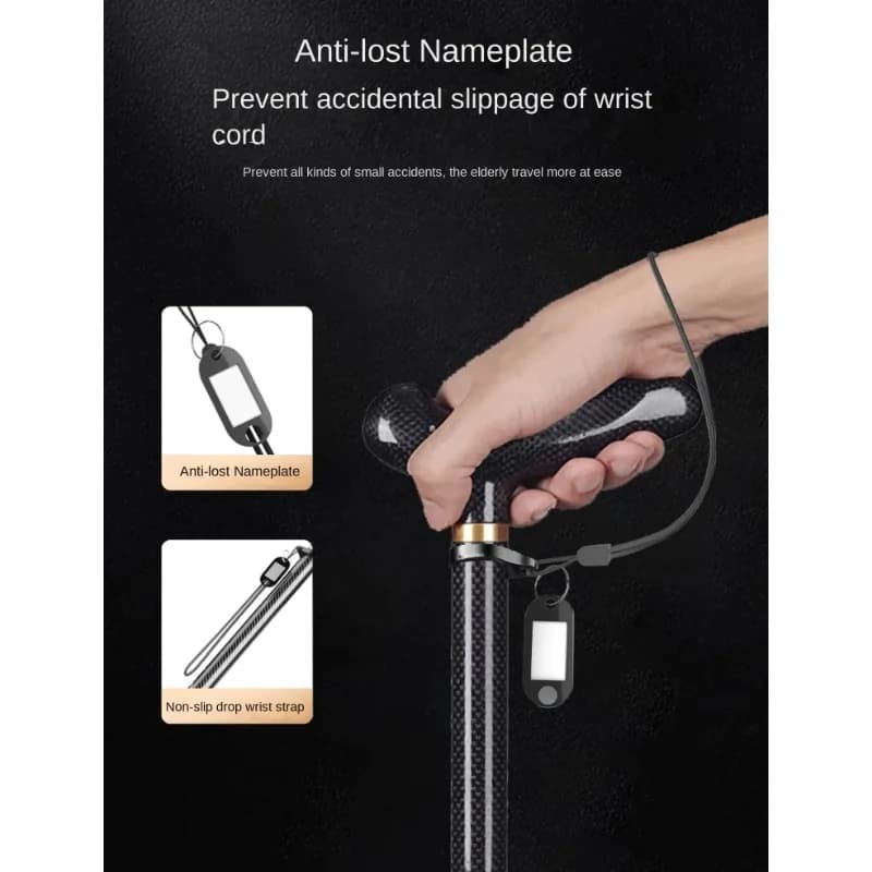 Carbon Retractable Walking Stick Trekking Stick with Trekking Column with Anti-slip Raised Armrest Trekking Stick for Seniors