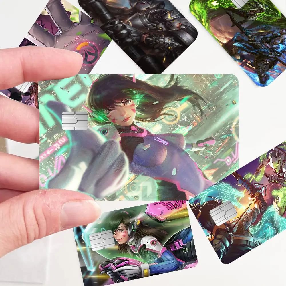 Pellicola Adesiva per Carte di Credito/Debito Pop O-OverwatchS Game Anime Young, Adesivo Frontale per Chip Piccolo/Grande o Senza Chip