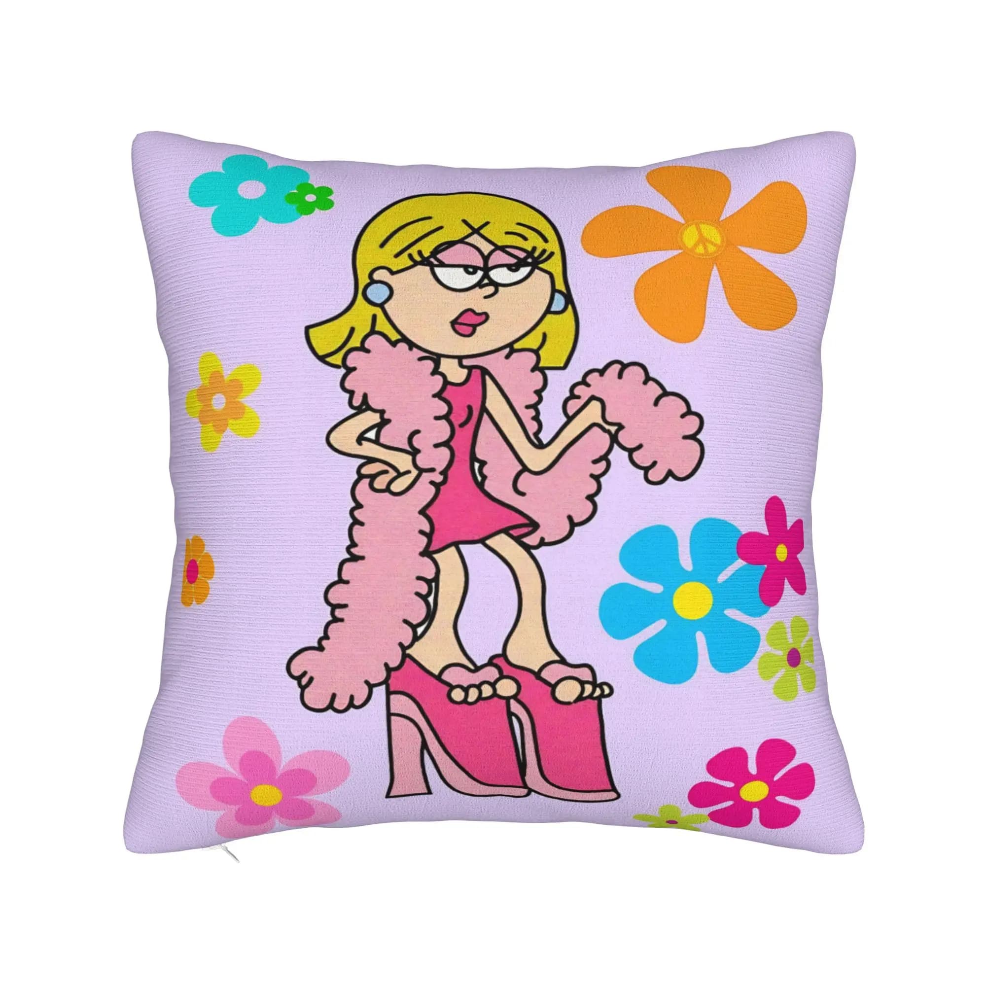 Lizzies Lovely Flower McGuires Federa per cuscino quadrata, federa decorativa divertente con cerniera per la casa, 45 x 45 cm