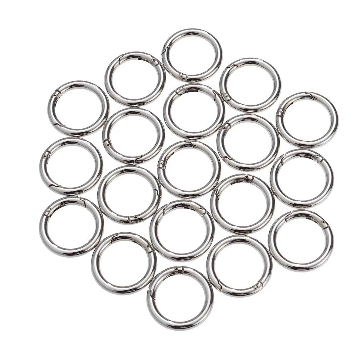 20 Pezzi Anelli a Molla per Portachiavi 4.0x28mm in Lega di Zinco Dorata Lucida, Componenti per Creazione Gioielli Fai da Te, Anelli Aperti per Artigianato