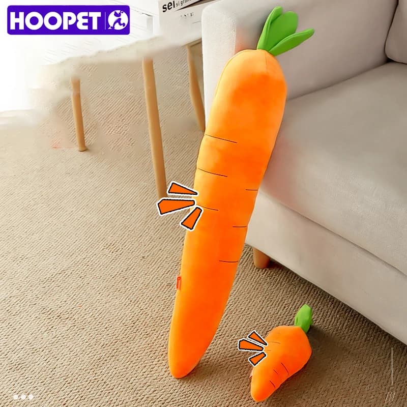 HOOPET Giocattolo per cani Pet Carota Peluche Giocattolo da masticare di verdure per cani di taglia piccola, media e grande Suono di animali domestici che gioca Accessori per cani giocattolo