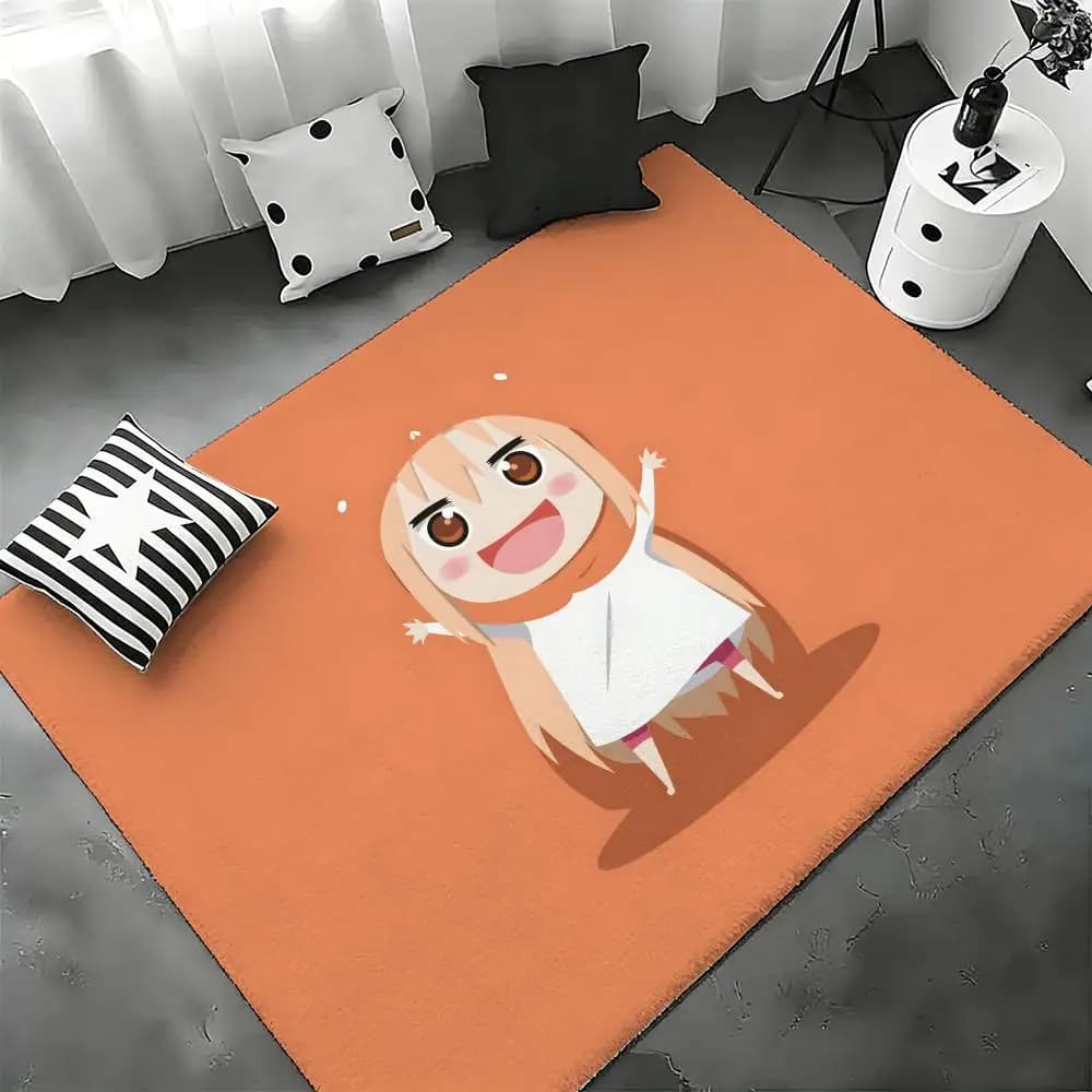 Tappetino per pavimento in flanella U-Umaru Doma anime, per camera da letto, soggiorno, tappetino per porta in flanella, antiscivolo, decorazione per la casa