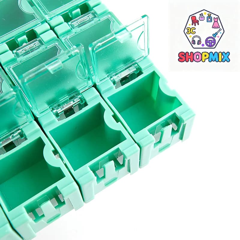 Set da 50 Pezzi Contenitori per Componenti Elettronici SMD SMT, Mini Scatole per Organizzazione Scrivania
