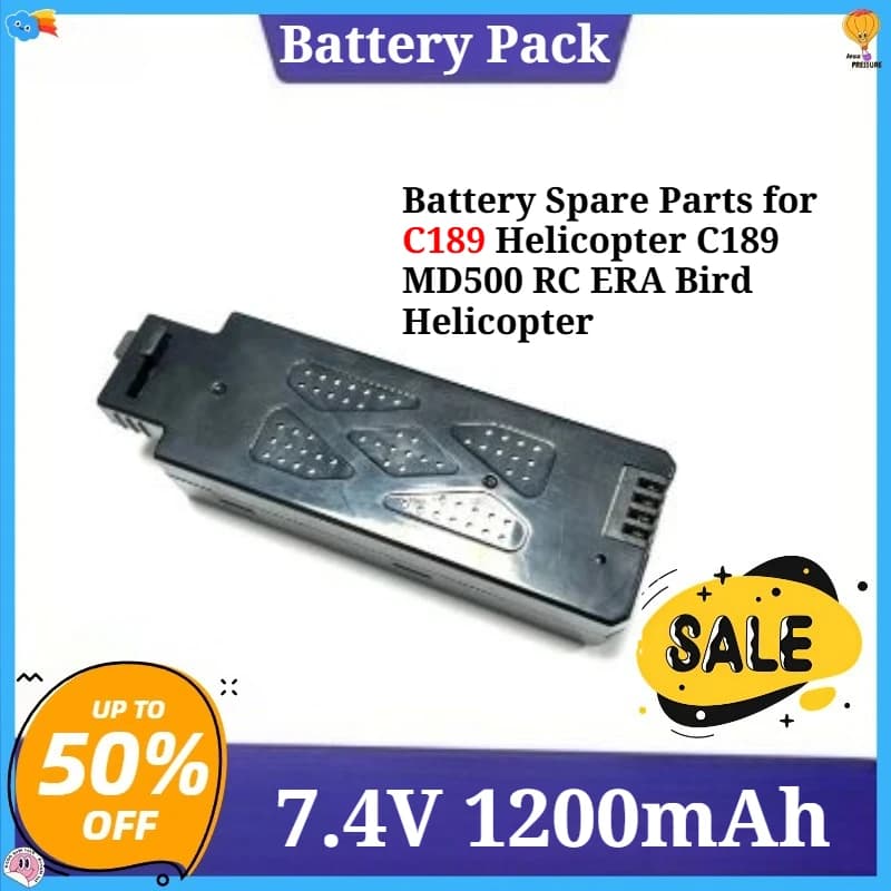 Pezzi di ricambio per batteria per elicottero C189 C189 MD500 RC ERA Bird Helicopter Batteria da 7,4 V 1200 mAh