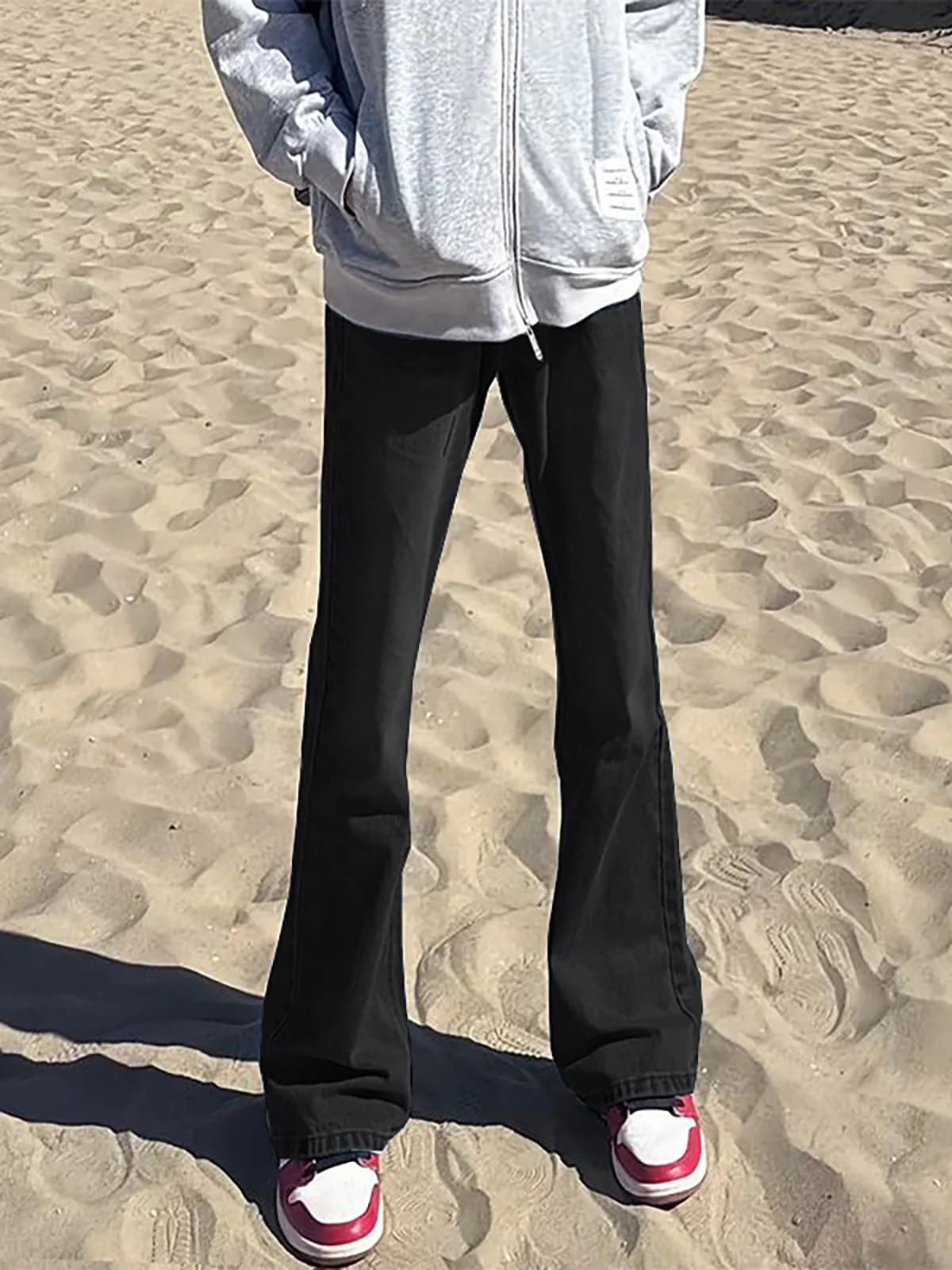 Retro Wa Slim Fit Blue Jeans Men Women American High Street Vibe Knife Narrow Straight Leg Micro Flare Pants