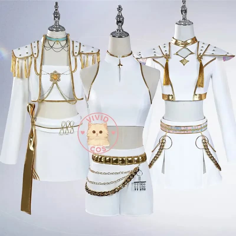 Anime Demon Slayer Cosplay Costume Rumi Mira Zoey RPG Stage Outfit White Uniform Dress for Women's Dresses x;2,f;5.n;