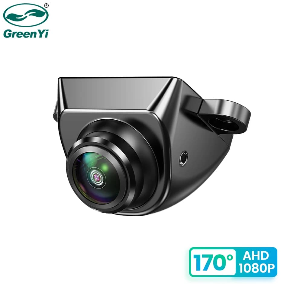 GreenYi AHD 1920x1080P Telecamera posteriore per auto Full HD Visione notturna 170 ° Telecamera anteriore di retromarcia per veicolo con obiettivo Fisheye C999