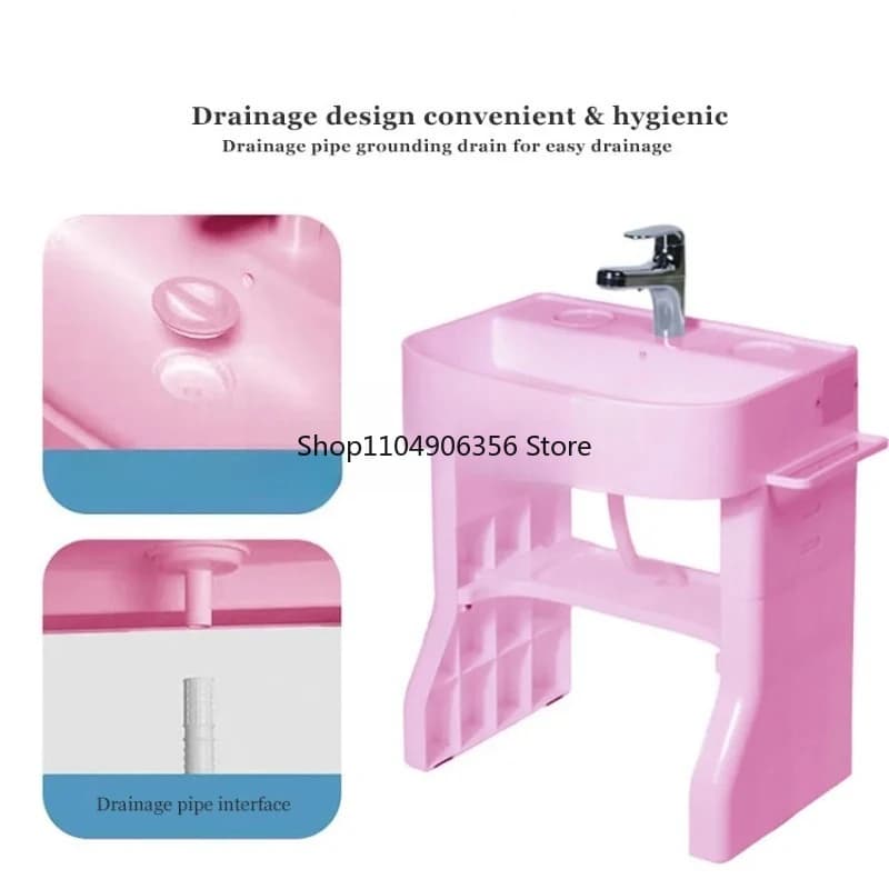 Adjustable Electric Lavabo in Height for Simulation and Training, for Lavaggio Viso and Denti Brushing