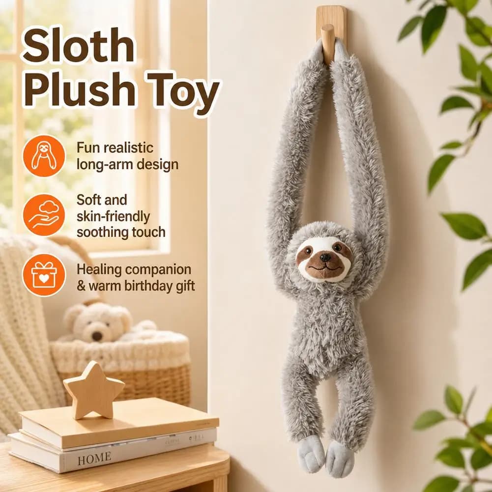 Long-armed Sloth Toy Soft Animal Stuffed Plush Sloth Dolls Bear Toy For Baby Kids Birthday Xmas Gift Toy