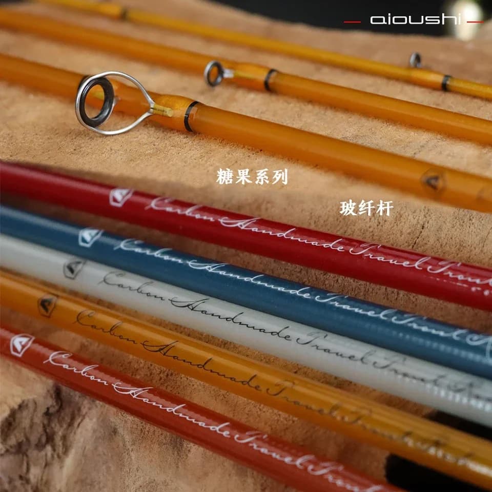 Aioushi Glass Fiber Fishing Rod Portable UD Design for Trout Lightweight Fishing Gear