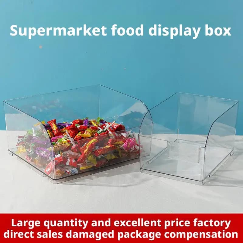 Thickened Simple Snacks Transparent Display Boxes Supermarket Casual Snack Shelves Candy Dried Fruit Boxes Bulk Snack Boxes