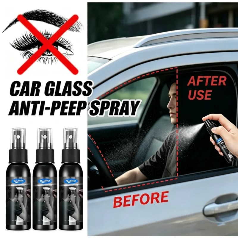 Car Windshield Anti-Spy Spray - One-Way Visible for Privacy Protection, Anti-Peeping, Stain & Dust Removal, Fits All Glass Types