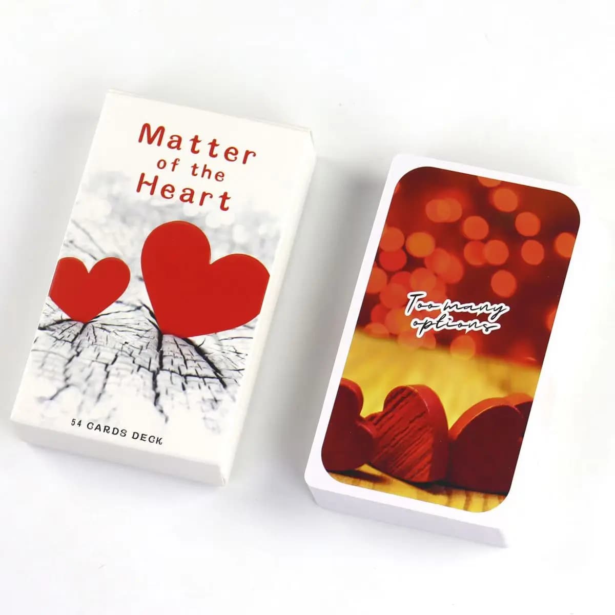 Mazzo di oracoli d'amore da 10,3 * 6 cm 54 carte - Cartoline dell'oracolo del cuore