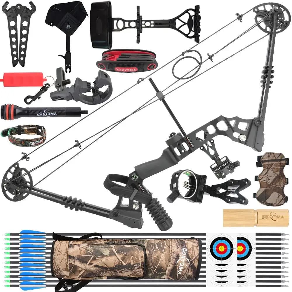 ompound Bow Set 20-70lbs Arrows Hunting Sight Quiver Archery RH Target Draw Weight for Adults and Beginners Hunting Shoot Target