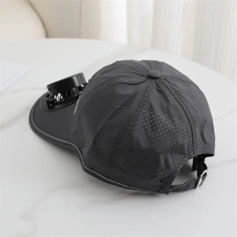 Charge Fan Polyester Solar Charging Fan Hat Sun Protection Duck Tongue Sun Protection Hat USB Charging Fan Hat Fishing