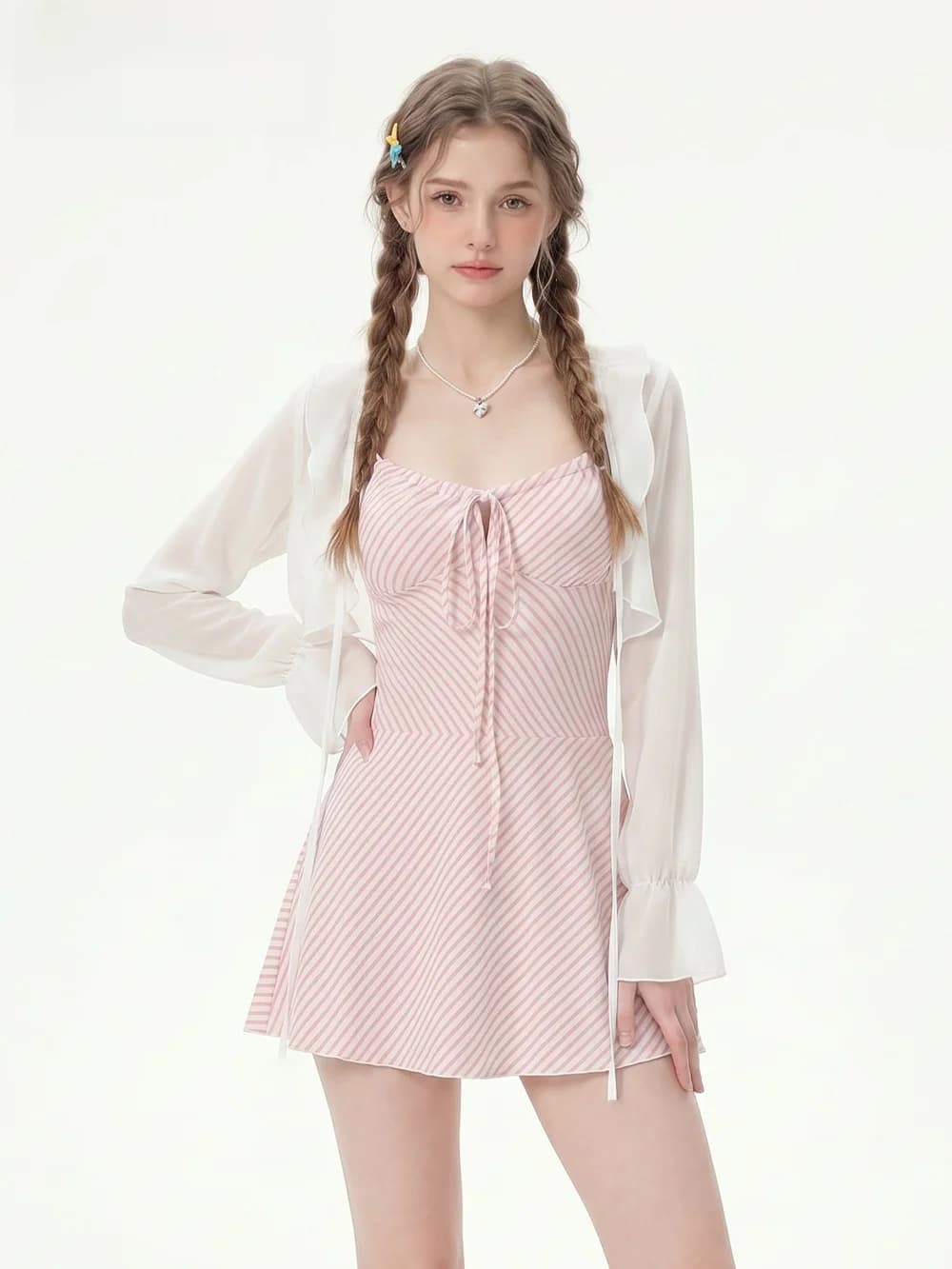 2026 New Women's One-Piece Swimsuit Dress Style Slimming Thermal Spa Vacation Cute Beach Holiday Sweet Style Swimwear