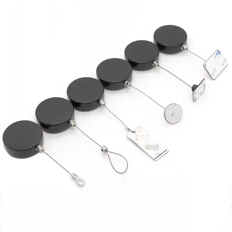 10 Pieces Anti-theft Pull Box Display Supplies Anti-theft and Anti-loss Wire Mesh Steel Expansion and Winding Device