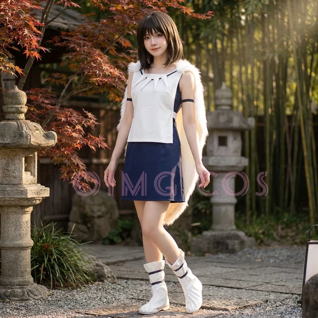 Costume da Cosplay di Princess Mononoke per Adulti, Uniforme per Carnevale, Halloween e Feste in Maschera, Abbigliamento per Donne
