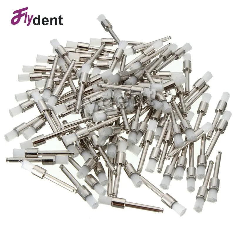 Spazzole Dentali Universali in Nylon Colorato, 100 Pezzi, Nuove, per Lucidatura e Sbiancamento dei Denti