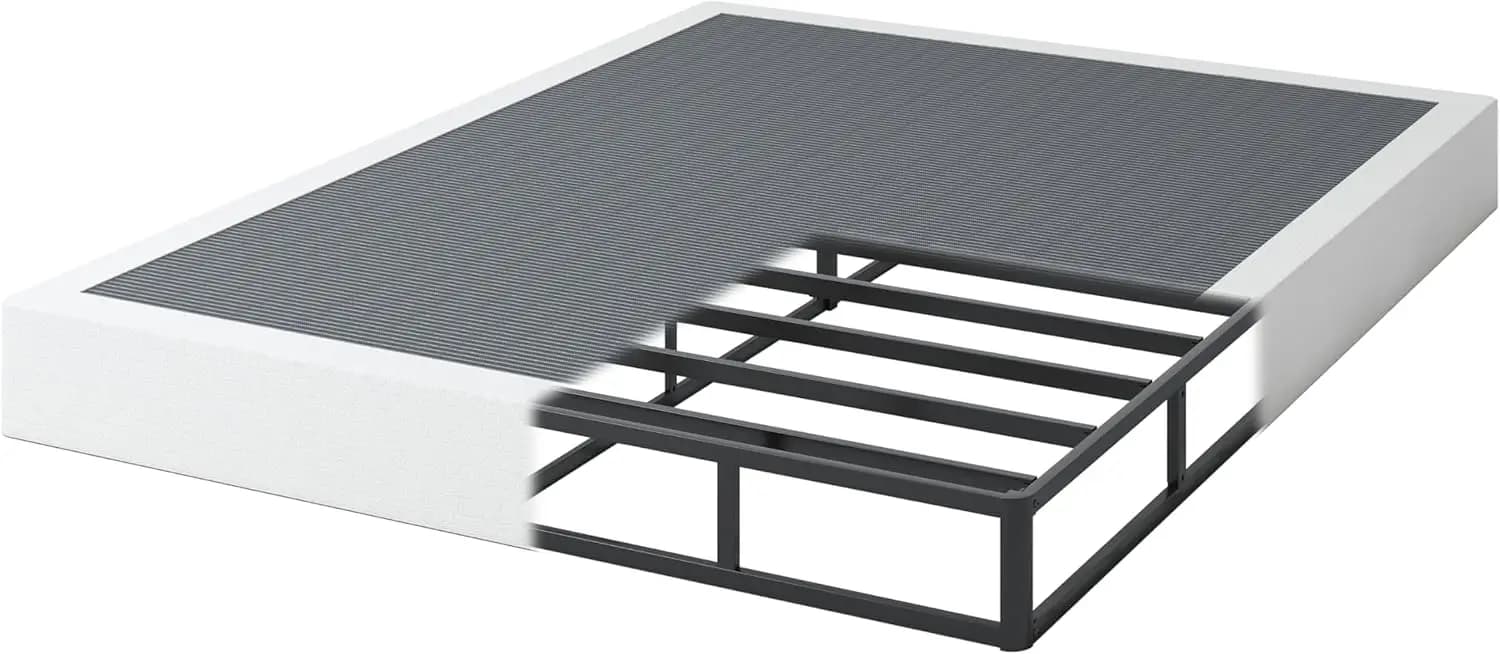 Double bed spring, only 7 inch queen size box springs, durable mattress base with metal frame, no noise, easy axis
