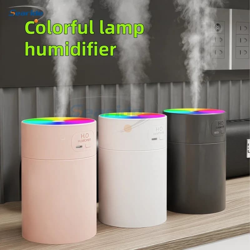 Umidificatore per auto da 200 ml Mini umidificatore portatile con nebbia spray con luce a LED Diffusore di oli essenziali alimentato tramite USB per la camera da letto di casa
