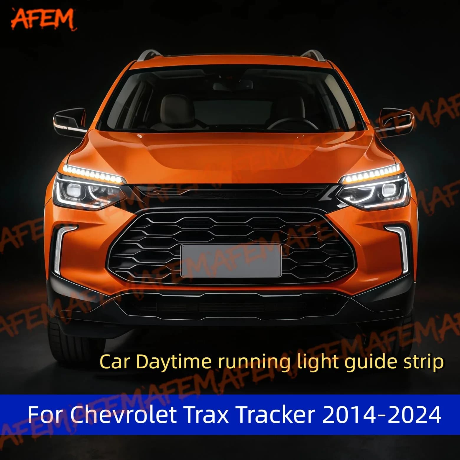 12V Led Guide Strip Headlight For Car Daytime Running Lights Turn Signal DRL Car Modification For Chevrolet Trax Tracker 14-24