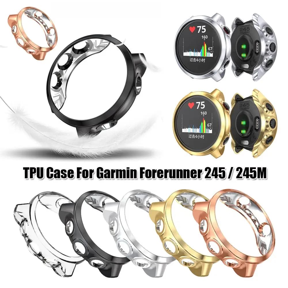 Per Garmin Forerunner 245 / 245M Custodia morbida per orologio in TPU Proteggi schermo con copertura protettiva